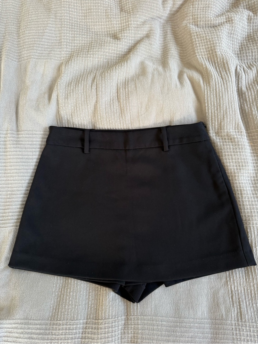 Zara Black Women's Skort Shorts - Tailored High-Waist